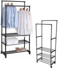 Cabideiro Prateleiras 8 Kg Plastico Pp E Ferro 57 Cm X 30 Cm X 154 Cm