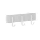 Cabideiro simples branco com 3 ganchos - prat-k