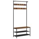 Cabideiro VASAGLE Hall Tree Bench com 9 ganchos