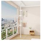 Cabideiro Vertical Cabideiro com 4 Braços Multiuso Altura Ajustável Rodízios Branco Top Rio Cabideiro Vertical Cabideiro com 4 Braços Multiuso Altura Ajustável Rodízios Branco Top Rio