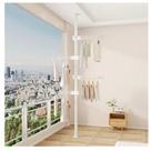 Cabideiro Vertical Multiuso 4 Braços Branco