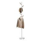Cabideiro YAMAZAKI 177 cm Aço Branco com Ganchos de Madeira