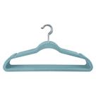 Cabides abraçáveis simplificam o veludo superfino Dusty Blue x10