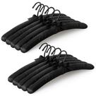 Cabides acolchoados TOPIA HANGER para roupas femininas, pacote com 10 unidades pretas