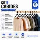 Cabides Adulto Plástico Reforçado Kit com 9 Unidades Multiuso Preto Cabides Adulto Plástico Reforçado Kit com 9 Unidades Multiuso Preto
