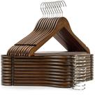 Cabides Amber Home Vintage Wooden Walunt Wood, pacote com 30 Cabides Amber Home Vintage Wooden Walunt Wood, pacote com 30