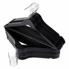 Cabides de madeira ELONG HOME Solid, pacote com 20, pretos para roupas