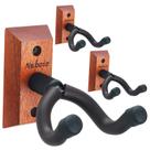 Cabides de madeira Neboic para montagem na parede para guitarra, pacote com 3 ganchos