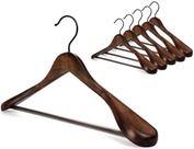 Cabides de Madeira TOPIA HANGER - Conjunto com 6 Peças Pretas para Casacos e Paletós Cabides de Madeira TOPIA HANGER - Conjunto com 6 Peças Pretas para Casacos e Paletós