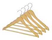 Cabides de madeira Whitmor Grade A, madeira maciça, 44,5 cm, conjunto 4