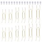 Cabides de placa Fasunry Invisible Brass 20-30 cm com ganchos de parede Cabides de placa Fasunry Invisible Brass 20-30 cm com ganchos de parede