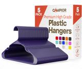 Cabides de Plástico Campior 5 Unidades Roxo Slim Reforçado Cabides de Plástico Campior 5 Unidades Roxo Slim Reforçado