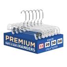 Cabides de plástico Lifemaster Clear 12 peças de 35,56 cm antiderrapantes Cabides de plástico Lifemaster Clear 12 peças de 35,56 cm antiderrapantes