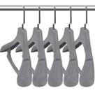 Cabides de roupa DEDU Extra Wide Plastic, pacote com 15, cinza