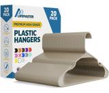 Cabides de roupas Lifemaster Plastic Heavy Duty, conjunto de 20 marfim