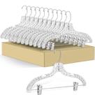 Cabides de saia Quality Cut Crystal Cut, pacote com 12, transparente Cabides de saia Quality Cut Crystal Cut, pacote com 12, transparente