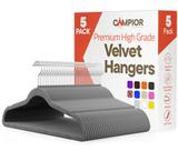 Cabides de Veludo Campior, Kit com 5, Antiderrapantes, Giro 360 Cabides de Veludo Campior, Kit com 5, Antiderrapantes, Giro 360