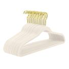 Cabides de veludo MIZGI Ivory, pacote com 60 cabides de roupas antiderrapantes