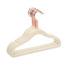 Cabides de veludo MIZGI Premium Kids Pack 50 marfim com cobre