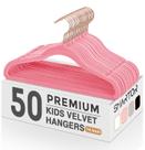 Cabides de veludo Smartor Kids, pacote de 50 polegadas, 14" para roupas infantis
