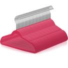 Cabides infantis de veludo Casafield tamanho 14 rosa - pacote com 50