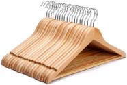 Cabides JS HANGER Wooden, pacote com 20, madeira de alta qualidade, 44,5 cm