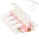 Cabides para bebês HGYZE, 20 unidades, plástico branco, ajustáveis de 11 a 14 cm