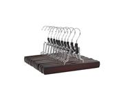 Cabides para calças Amazon Basics Wooden Cherry, pacote com 10