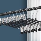 Cabides para calças BUMODEL, pacote com 10 cm, metal pesado, preto