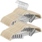 Cabides para calças SONGMICS, pacote com 30 unidades de veludo com clipes ajustáveis Cabides para calças SONGMICS, pacote com 30 unidades de veludo com clipes ajustáveis