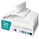 Cabides para roupas NEATERIZE, pacote com 20, plástico branco