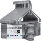 Cabides para roupas NEATERIZE Ultra Heavy Duty Plastic Grey, pacote com 38