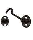Cabin Hook Latch & Eye QCAA, latão forjado, 2,5 cm, bronze polido a óleo