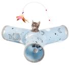 Cabine Cat Tunnel Love, grande sol azul dobrável de 3 vias