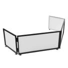 Cabine de DJ Portátil FFanhia Dobrável 170x50x40cm Preto e Branco