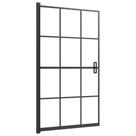 Cabine de duche vidaXL ESG 80x140cm preta com vidro de segurança