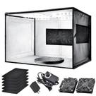 Cabine de pulverização Airbrush JFLLAJNF com ventiladores de exaustão duplos e LED