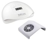 Cabine Led Uv Hibrida Sun 5 X Plus 80w Unhas + Sugador Pó