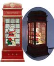 Cabine Telefone Inglês Papai Noel Natal Dog Musical De 26cm Cabine Telefone Inglês Papai Noel Natal Dog Musical De 26cm