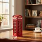 Cabine Telefônica Metal Decorativa 17 Cm Altura Porta Moedas