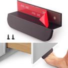 Cabinet Foot Pull RVPEKUPE, pacote com 2 unidades, preto fosco, 10 cm