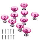 Cabinet Knobs Pinshion Crystal Glass em forma de diamante, 30 mm, pacote com 10