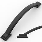 Cabinet Pulls Amerdeco Matte Black, 16 cm, orifícios centrais, pacote com 10