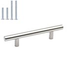 Cabinet Pulls homdiy HD201SN em aço inoxidável 19 cm, níquel escovado Cabinet Pulls homdiy HD201SN em aço inoxidável 19 cm, níquel escovado