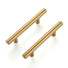Cabinet Pulls Ravinte 13 cm em latão escovado e aço inoxidável