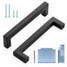 Cabinet Pulls Ravinte Black em aço inoxidável de 140 mm - pacote com 20