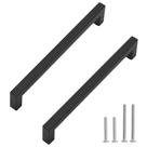 Cabinet Pulls Redunest, aço inoxidável preto fosco, 224 mm, pacote com 40 Cabinet Pulls Redunest, aço inoxidável preto fosco, 224 mm, pacote com 40