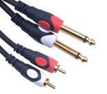 Cable de Audio Devinal Doble RCA a Doble 1/4" TS de 6 m