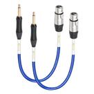 Cable Devinal XLR fêmea para 6,35 mm TS Mono 20 AWG 30 cm, pacote com 2