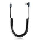 Cable enrollado USB-C a Lightning en ángulo de 90 grados para Apple CarPlay